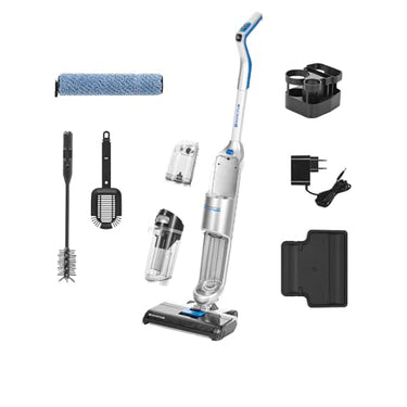 Invictus Genius WD7 Nass-Trockensauger Kabellos 15 tlg., Staubsaugen Nasswischen bis zu 35 Min. Aufbewahrungsstation Selbstreinigung, 2 Wassertanks, 3 Reinigungsmodi Multiflächen Bodenreiniger im Sale